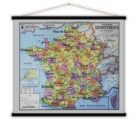 Carte CARTE France Departements 104X94